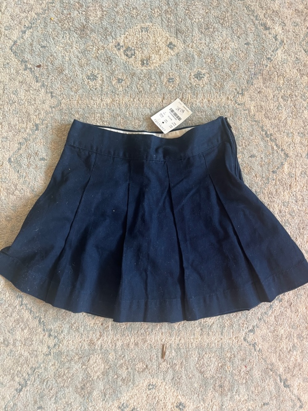 Crewcuts girl navy pleated skort